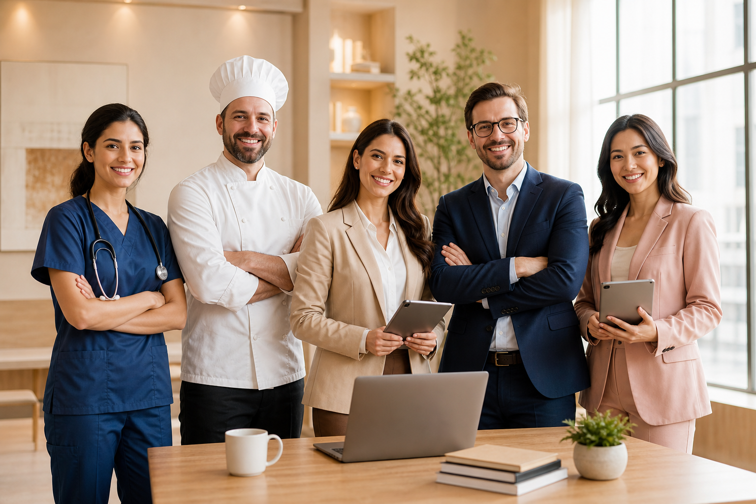 Equipo multidisciplinario de Impacto Digital: profesionales de salud, gastronomía, educación, negocios y marketing